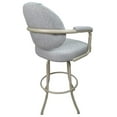 thumbnail image 2 of Swivel Bar Stool 30" Seat - M-70 - Hemsath Slate Fabric - Beige Metal, 2 of 2