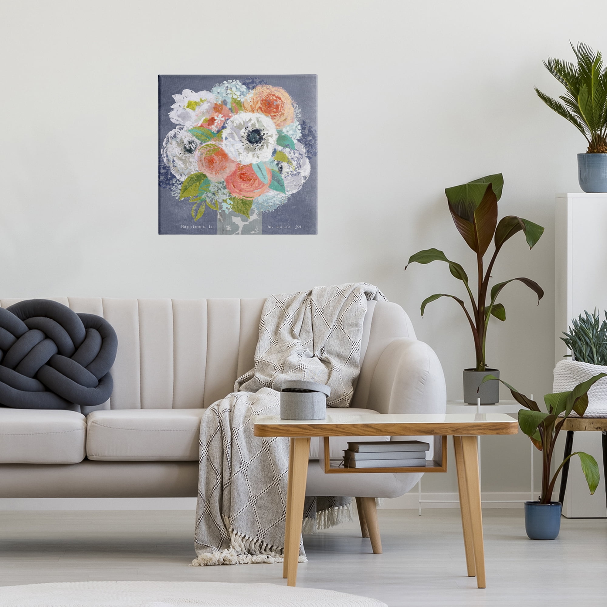 Stupell Industries Happiness Is An Inside Job Canvas Wall Art, design by Suzanne Nicoll