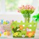 thumbnail image 4 of Portátilcesta de Algodón No tejido,Contenedor de Decoración Pascua,Almacenamiento de Textil para Hogar,Organizador de Jardín,Estantería de Muebles,Resistente,2-Tier de Metal,para Dormitorio, 4 of 9