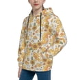 thumbnail image 2 of Easygdp Retro 70s 60s Flower Boys Hoodie Kids Sweatshirt Youth Pullover With Hood-Medium, 2 of 6