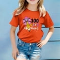 thumbnail image 2 of TZEWGL Tees For Girl Boy Solid Color Letter Printed Round Neck Short Sleeved Blouse For Toddlers size 3-4T, 2 of 4