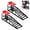 Black shelf + red tablet, variant on Hydraulic Car Ramps 2 Pack – Heavy Duty Steel Auto Lifting – Adjustable Height 9.8"–15" – 11,000 lbs Capacity – Built-in Hydraulic Jack – Oil Change & Truck Maintenance