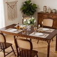thumbnail image 2 of ShiftWeave Beige Placemats Set of 6: Heat Resistant Washable PVC Vinyl Table Mats, Non-Slip Durable Woven Kitchen Place Mats for Dining Table - Easy to Clean, 2 of 8