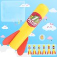 thumbnail image 3 of Juguete cohete para niños, juguete de presión de aire con 6 cohetes de espuma, juguete para exteriores y juego de jardín al aire libre, regalos de juguetes para niños niñas de 3 4 5 6-12 años..., 3 of 7