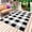 Black, variant on Outdoor Rug 3' x 5', Beige Plaid Large Carpet Area Rugs for Patio, RV, Deck, Spring Summer Farmhouse Buffalo Checkered Water Absorption Camping Rug, Lightweight Washable Rugs Runner