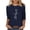 Navy, variant on Easter Religious Cross Graphic Tee for Women - 3/4 Length Sleeve Crewneck Loose Fit Summer T Shirts Women Church T-Shirt