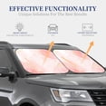 thumbnail image 5 of Uemuo Pink Marble Printed 2 PCS Car Windshield Sun Shade, Auto Sun Heat and UV Rays Blocker, Foldable Automotive Front Window Sunshade Protector, 5 of 7