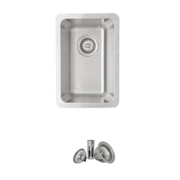 Stylish Dual Mount 12 ½" Stainless Steel Single Bowl Kitchen Sink with 1 Accessory S-409T