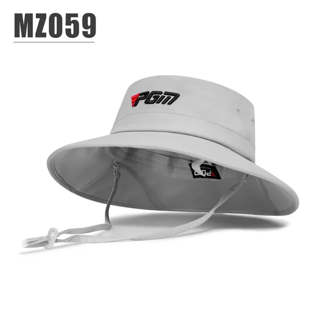 Men's UV Golf Cap Adjustable Buckle Windproof, Quick Dry Rope Cap, Sweat Wicking Outdoor Men's Bucket Hat Light grey 60/61