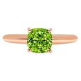thumbnail image 7 of Solitaire Engagement Ring for Women - 1.5ct Natural Peridot in 14K Rose Gold Promise Ring, 7 of 7
