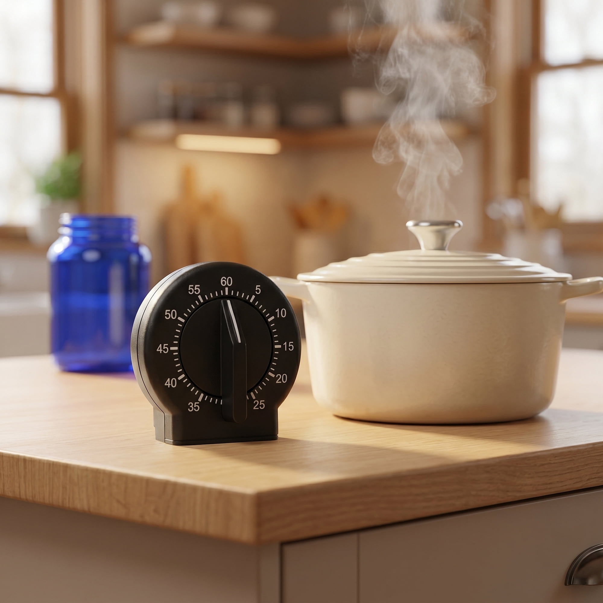 Unique Bargains 60 Minute Kitchen Digital Visual Timer for Cooking Black-A
