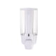thumbnail image 1 of EeaseMX Dispensador de jabón líquido de manos para baño de hotel, ABS, para pared, con bomba para champú y acondicionador de cabello, con cerradura para ducha y bañera (blanco, 350 ml), 1 of 7