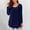 Dark Blue, variant on Oalirro Going out Tops for Women Women Casual Solid Color Long Sleeve Crewneck Basic Comfy Tunic Blouse Tees