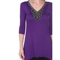 thumbnail image 4 of White Mark Women's Glimmering Embellished Tunic, 4 of 4