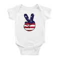 thumbnail image 1 of USA Flag Peace Hand Yeh Sign Funny Baby Bodysuit Boy Girl Unisex, 1 of 3
