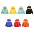thumbnail image 6 of Cotton Children Down Padded Jacket Portable Reusable Replacement Warm Keeping Outdoor Walking Winter Autumn Coat Clothes Lake Blue Size 90, 6 of 10