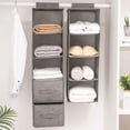 thumbnail image 4 of Washable Wardrobe Storage Hanging Bag Wardrobe Clothes Multi-Layer Storage Bag Wardrobe Drawer Box - 27*27*80cm - style：Includes 2 drawers；, 4 of 5