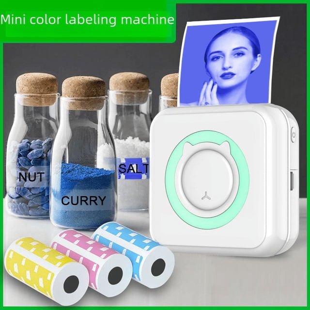 Impresora de bolsillo Mini con Bluetooth para fotos de estudiantes, impresora térmica de etiquetas y datos