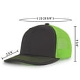 thumbnail image 2 of TOPTIE 6 Panel Trucker Cap Adjustable Snapback Cap, Structured Mid Profile-HEATHER DARK GREY, 2 of 7