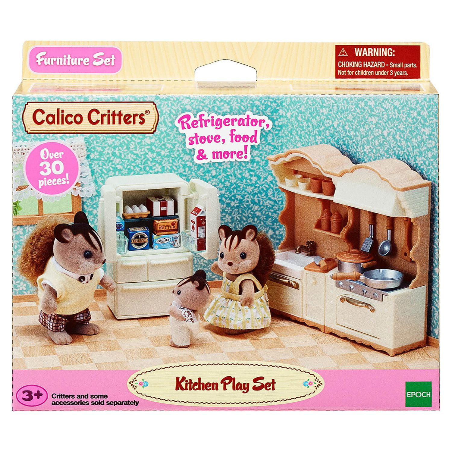 Calico Critters Kitchen Playset Dollhouse Furniture and Accessories