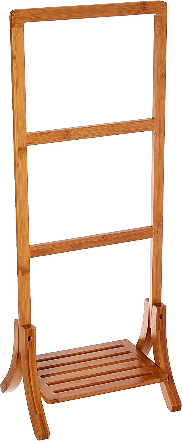 Freestanding Bamboo Towel Rack, Bamboo
