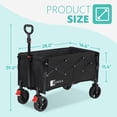 thumbnail image 7 of Sekey 330lbs Collapsible Wagon Folding Cart 130L Large Capacity Foldable Lightweight Heavy Duty Utility Beach Wagon with Big Wheels for Camping, Garden, Shopping, Grocery, Outdoor (Black), 7 of 7