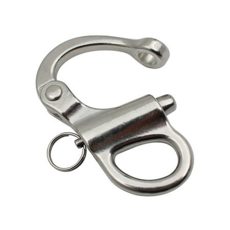 

Frcolor Creative Stainless Steel Fixed Spring Shackle Manual Quick Release Chain Buckle Fixed Eye Snap Hook for Boat Sailing Yacht (35mm-316)