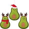 thumbnail image 1 of piezas de adornos para árbol de Navidad con astas de reno, gorro de Navidad, bufanda, tela no tejida, adornos colgantes de aguacate, decoración para el hogar, vacaciones de Navidad, aguacate, 1 of 4