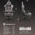 thumbnail image 2 of Dowinx Gaming Chair Ergonomic Computer Chair Office PU Leather with Massage Adjustable Armrest Footrest Brown, 2 of 8