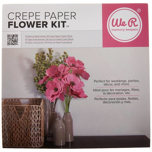 Fleurs en Papier Crêpe Rose