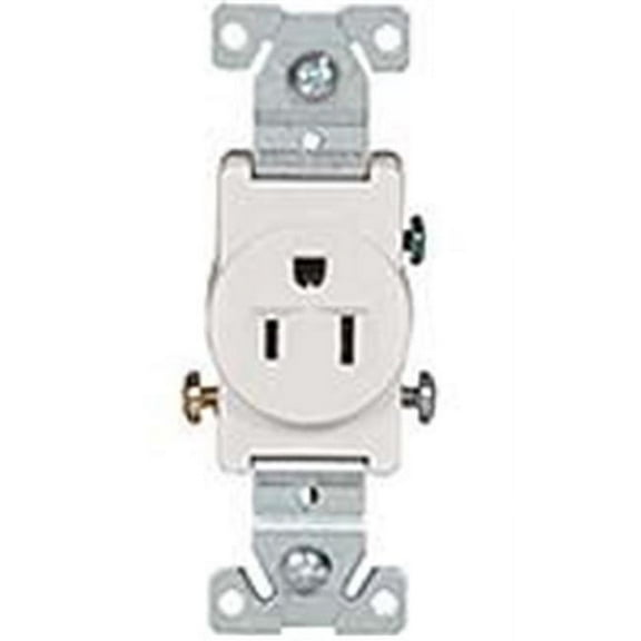 Cooper Wiring TR817W-BOX Commercial Single Receptacles, 15 Amp, 125 Volt