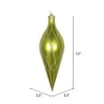 thumbnail image 2 of Vickerman 12" Lime Candy Finish Finial Ornament with Glitter Accents, 2 of 2
