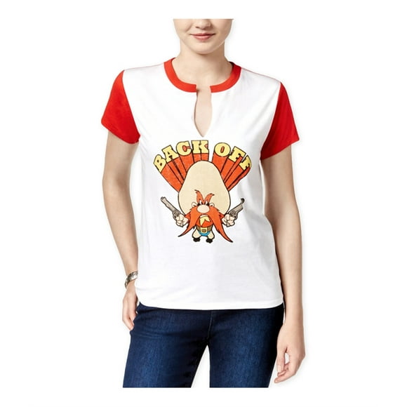 Freeze CMI Inc. Womens Yosemite Sam Graphic T-Shirt, White, Juniors, X-Small