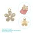 thumbnail image 3 of Uxcell 20 Pack Flower Charm Pendants, Gold Plated Pendants DIY, 21x18mm, Grey, 3 of 6