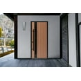 thumbnail image 2 of Front Exterior Prehung Steel Door / Ronex 1033 Teak / Entry Metal Modern Painted W36" x H80" Right hand Inswing, 2 of 5