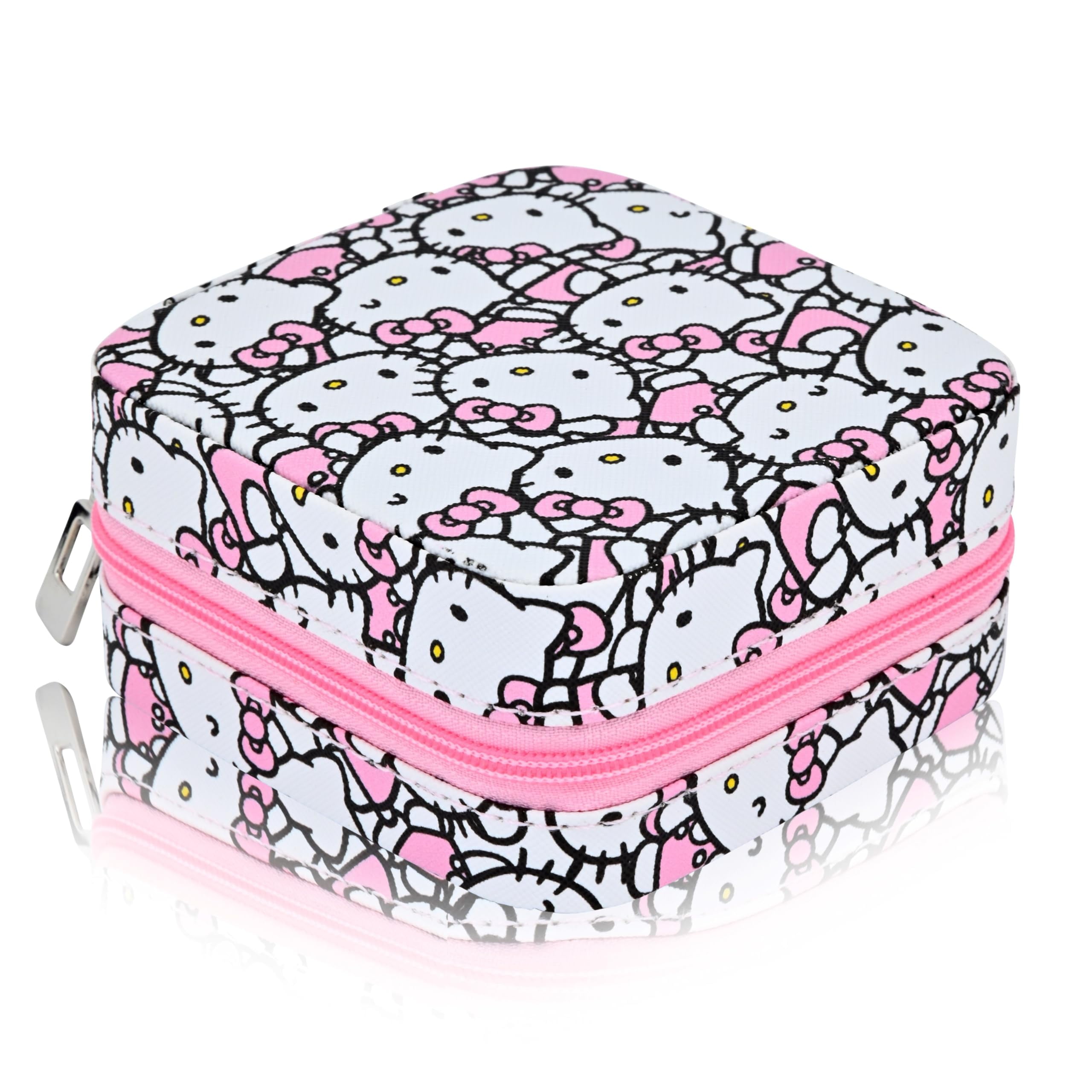 Fast Forward Sanrio Hello Kitty Jewelry Box for Women | Multiple Compartment Jewelry Organizer and Storage Jewelry Holder Gift Box | Jewelry Travel Case with Zipper
