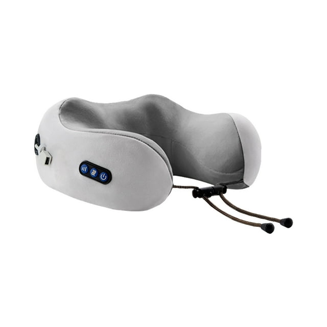 Giyblacko Pillow CaseNeck Massager Pillow With Vibration & Heating Cordless Portable Heated Massage Electric U Shape Memory Foam Neck For Travel Office Birthday