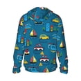 thumbnail image 3 of Kll Cartoon Transportations Print Men'S Women’s Upf 50+ Sun Protection Outdoor Hoodie Jacket Long Sleeve Fishing Hiking Performance Shirt- 3x-Large, 3 of 8