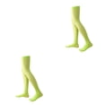 thumbnail image 2 of Sonducket 4X 32cm Calcetines hasta el muslo Antideslizantes Estilo preppy Botas de calcetín Medias hasta el muslo para diario Fiesta de Verde fluorescente 2Conjunto, 2 of 6