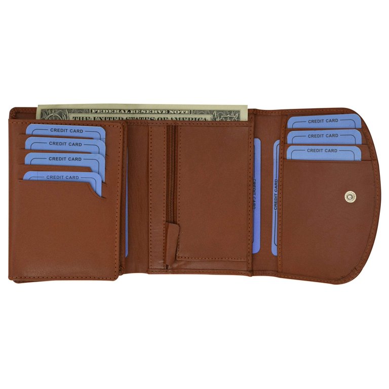 Light brown handmade leather card holder from genuine Italian leather