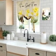 thumbnail image 5 of Spring Balloon Curtains 63 Inch Length for Living Room/Bedroom, Brown Vintage Birds Cages Eggs Flowers Herbs Rod Pocket Privacy Door Curtains Decorative Tie Up Shade for Window 52"x63", 5 of 8