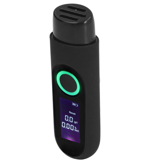 Probador De Alcohol Portátil, Sensor Semiconductor Probador De Alcohol Con Carga USB Pantalla LCD De 3 Colores Para Uso Profesional Para Uso Individual