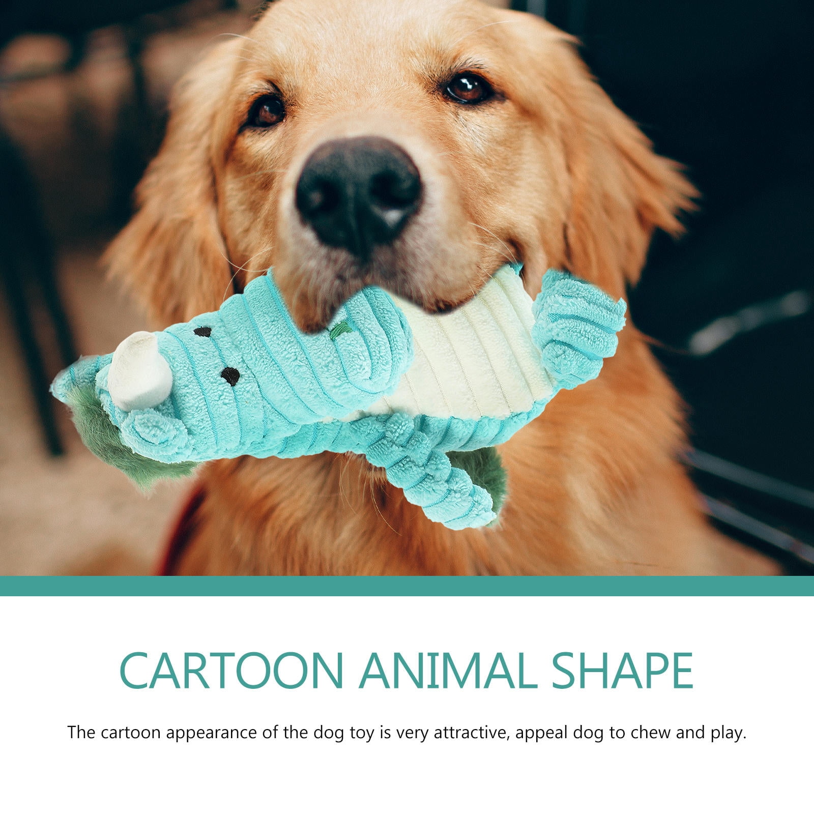Tineasur Small Animal Toy Pet Interactive Plush Chew Toy Sky Blue 1 Set