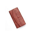 thumbnail image 1 of Wallets For Women Large Capacity Leather Clutch Wallet Card Organizer(Dark Brown), 1 of 6