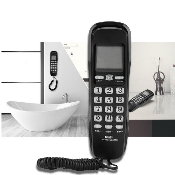 Herwey Last Number Redial Wall Telephone Call Records Checking Noise Cancelling Landline Wall Phones, Hanging Telephone,Landline Wall Phones
