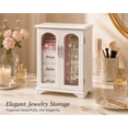 thumbnail image 2 of Stufurhome White Wooden Jewelry Boxes with Swivel Hook and Velvet Lining for Women, Watch Necklace Ring Earring Storage Gifts, 2 of 8