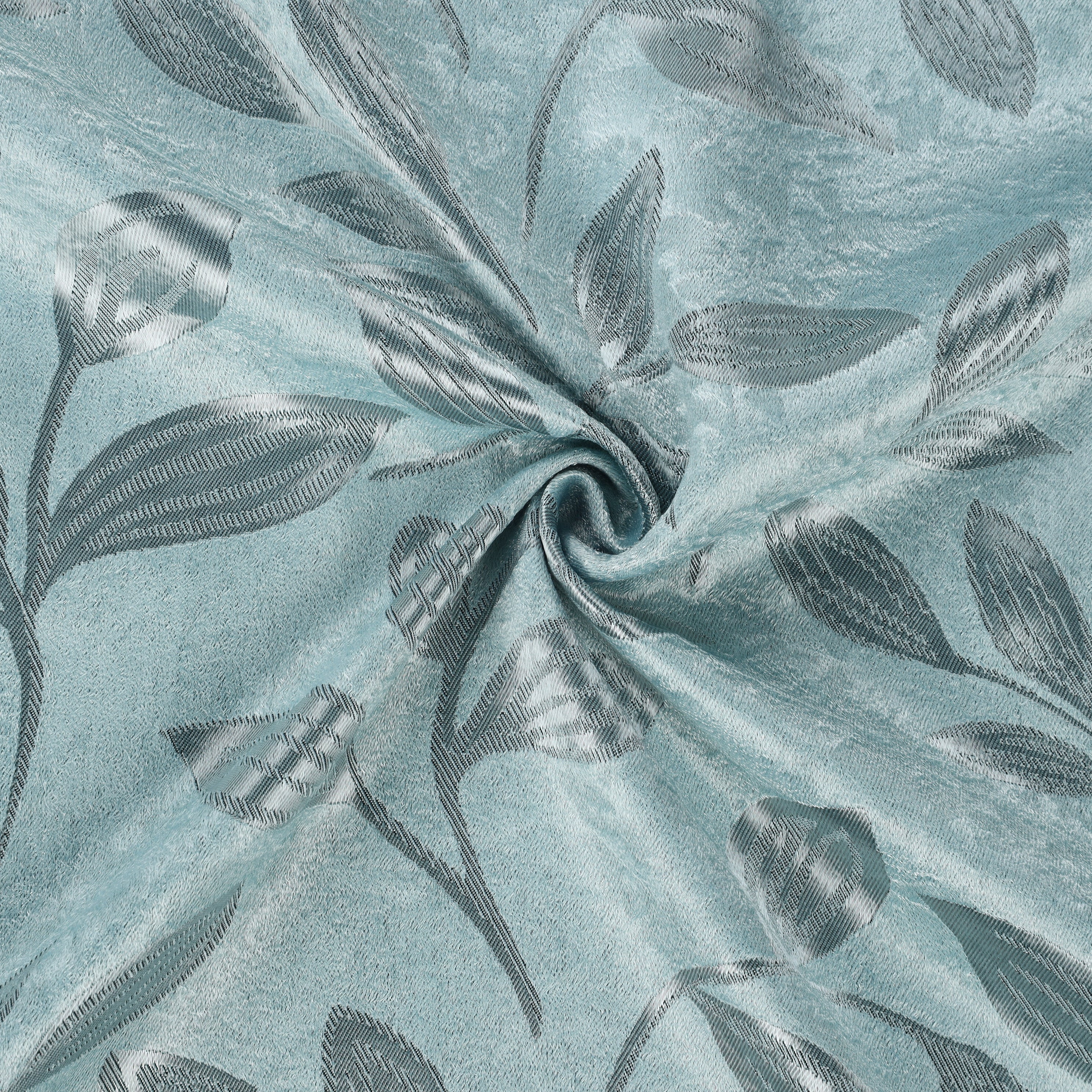 Superior Blackout Leaves Curtains Set of 2, Light Filtering Grommet Curtain Panel Set, Green Lily, 46"W x 63"L