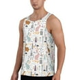 thumbnail image 2 of Wukai Fall Rabbit Print Men’s Workout Tank Top Sleeveless Muscle T shirt Gym Running Fitness Tank Top-4X-Large, 2 of 7