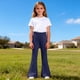 thumbnail image 5 of Pantalones largos para niños pequeños, moda infantil, lindos, dulces, elásticos, acampanados, pantalones, leggings, pantalones para niñas, 5 of 9