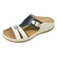 thumbnail image 2 of IUJSOY Comfort Orthotic Walking Sandals for Women Open Toe Slip on Anti-Slip Slides Summer Flats, 2 of 9